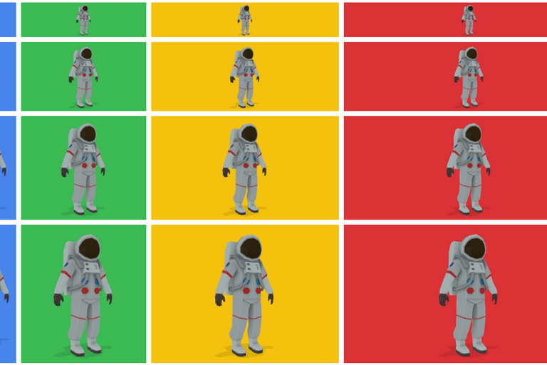 Google Model-Viewer Astronaut Montage