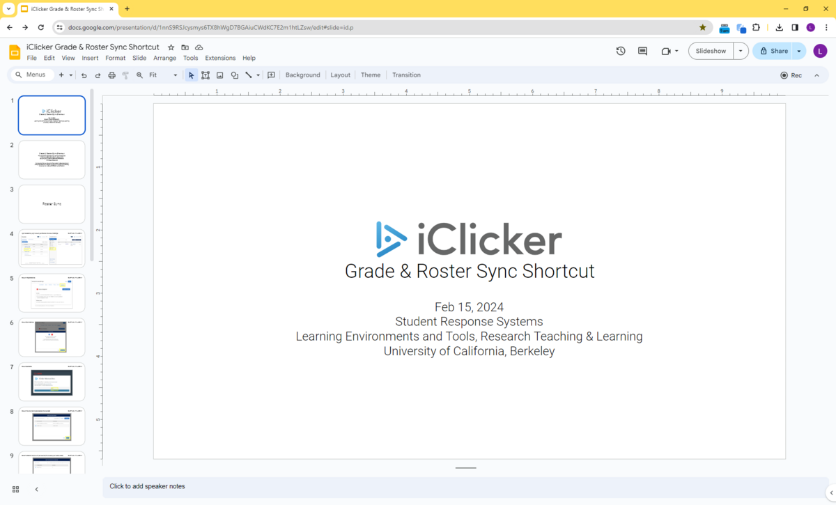 iClicker Grade & Roster Sync Shortcut