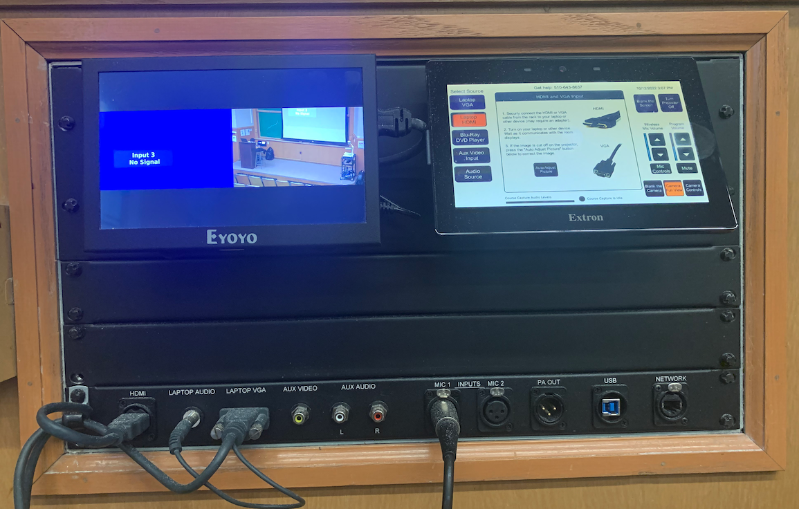 Mulford 159 Touch Panel and Inputs