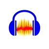 Audacity logo of headphones with audio waves